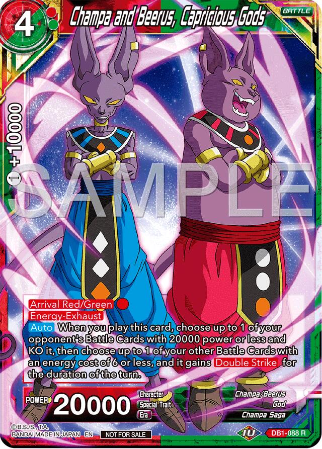 Champa and Beerus, Capricious Gods (Championship 2024 Finals Pack) (DB1-088) [Tournament Promotion Cards] | Odin's Place