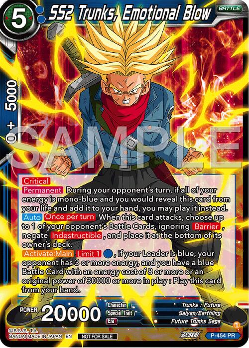 SS2 Trunks, Emotional Blow (Championship 2024 Finals Pack) (P-454) [Tournament Promotion Cards] | Odin's Place