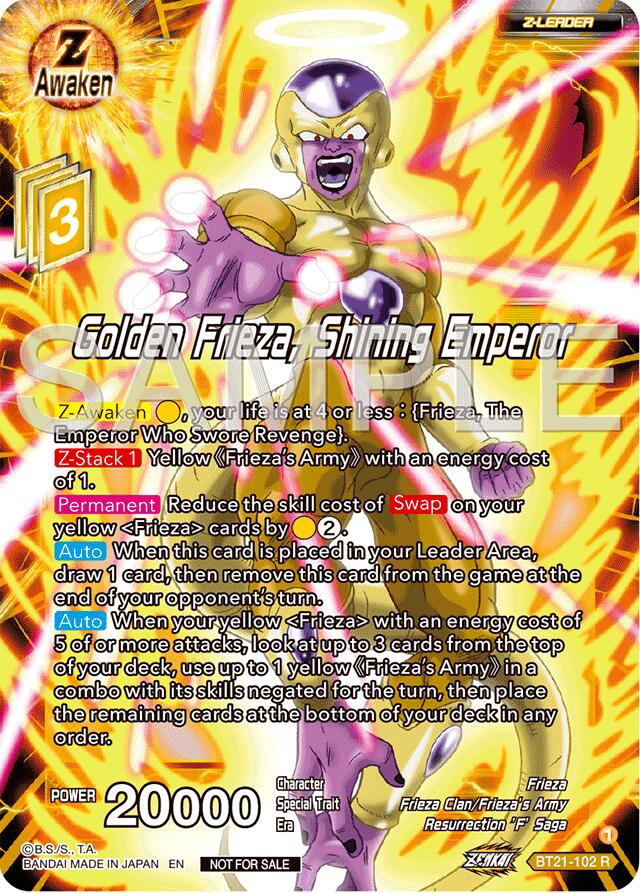 Golden Frieza, Shining Emperor (Championship 2024 Finals Zenkai Pack) (BT21-102) [Tournament Promotion Cards] | Odin's Place