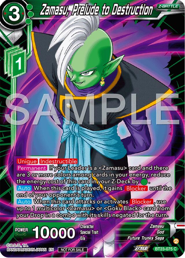 Zamasu, Prelude to Destruction (Championship 2024 Finals Zenkai Pack) (BT23-075) [Tournament Promotion Cards] | Odin's Place