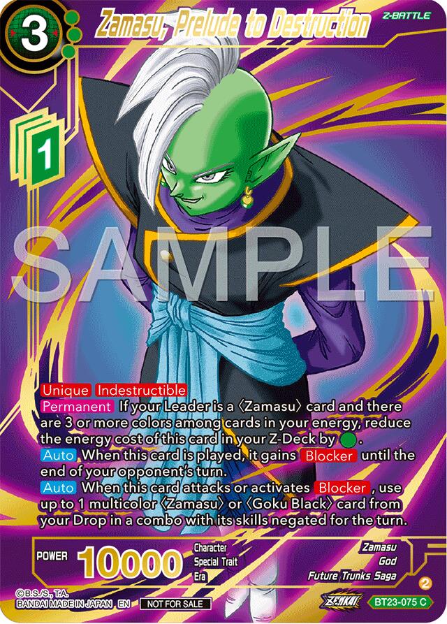 Zamasu, Prelude to Destruction (Championship 2024 Finals Zenkai Pack) (Gold Stamped) (BT23-075) [Tournament Promotion Cards] | Odin's Place