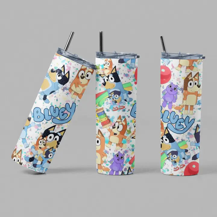 The Geek Boutique: Blue Dog Inspired Cartoon Blue Glow Tumbler | Odin's Place