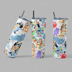 The Geek Boutique: Blue Dog Inspired Cartoon Blue Glow Tumbler | Odin's Place