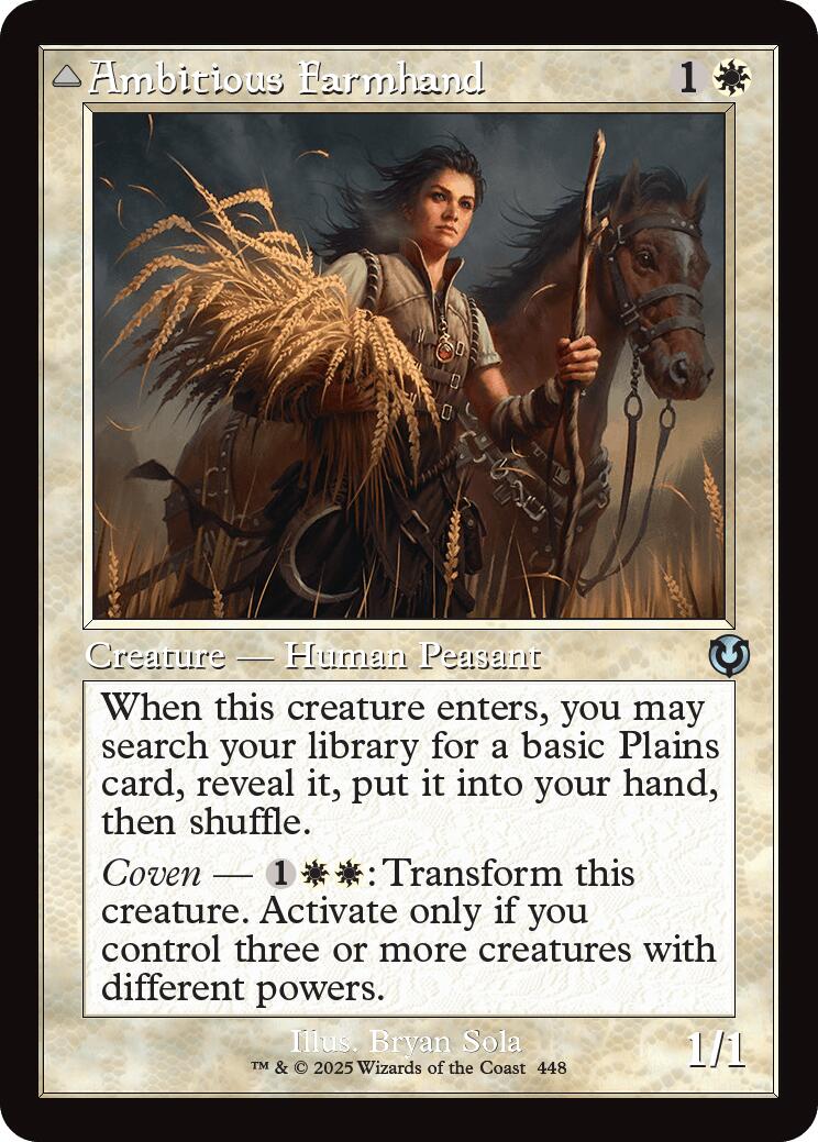 Ambitious Farmhand // Seasoned Cathar (Retro Frame) [Innistrad Remastered] | Odin's Place