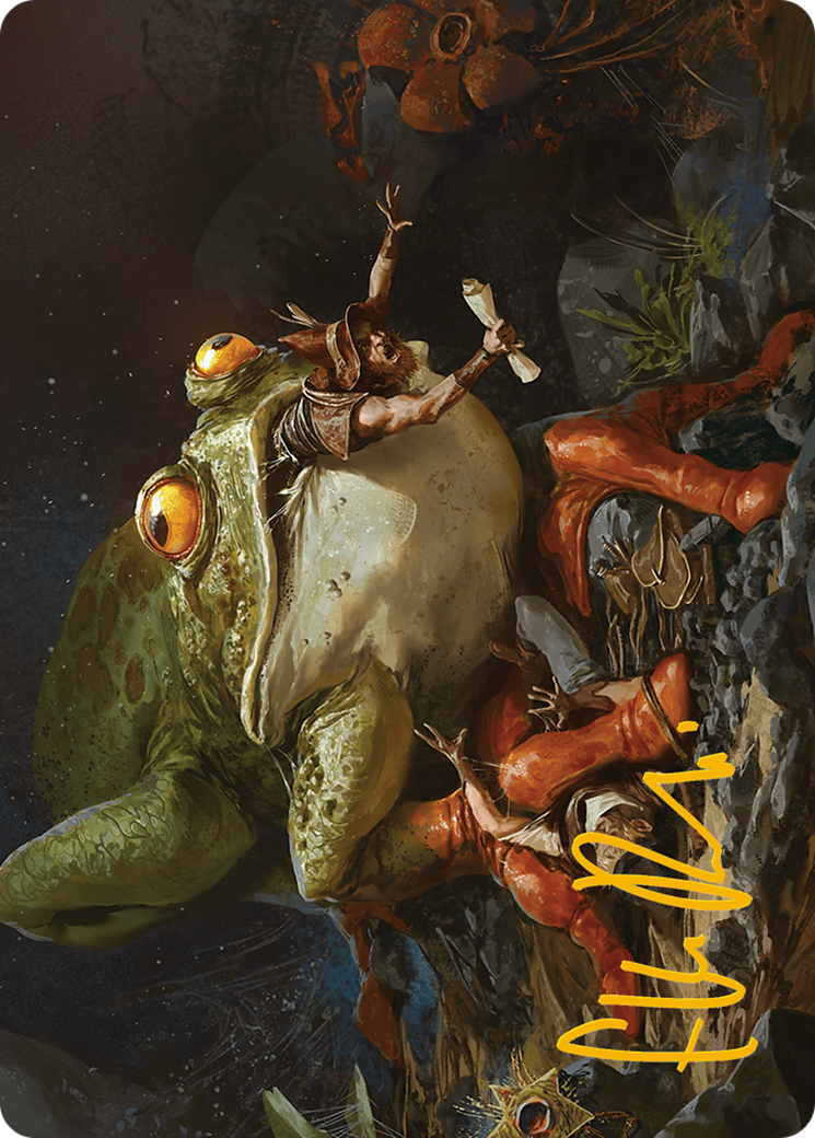 Rampant Frogantua Art Card (Gold-Stamped Signature) [Modern Horizons 3 Art Series] | Odin's Place