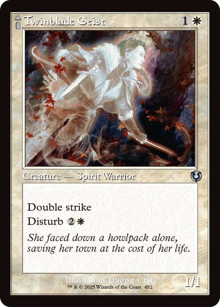 Twinblade Geist // Twinblade Invocation (Retro Frame) [Innistrad Remastered] | Odin's Place