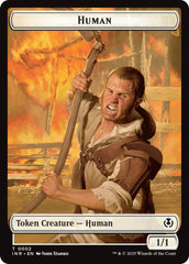 Spirit // Human (0002) Double-Sided Token [Innistrad Remastered Tokens] | Odin's Place