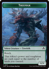 Treefolk // Emblem - Wrenn and Seven Double-Sided Token [Innistrad Remastered Tokens] | Odin's Place