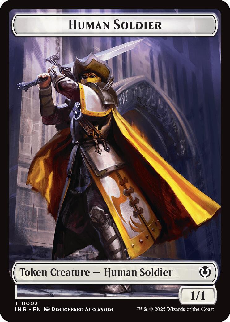 Eldrazi Horror // Human Soldier (0003) Double-Sided Token [Innistrad Remastered Tokens] | Odin's Place