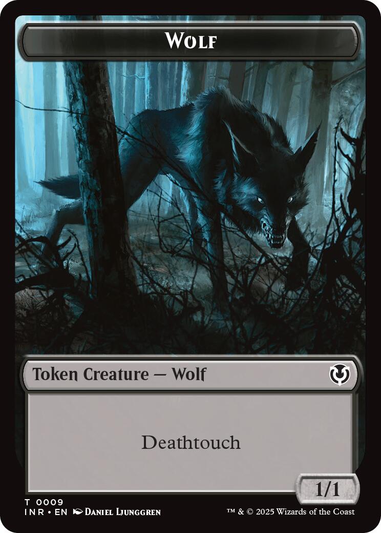 Wolf (0009) // Wolf (0018) Double-Sided Token [Innistrad Remastered Tokens] | Odin's Place