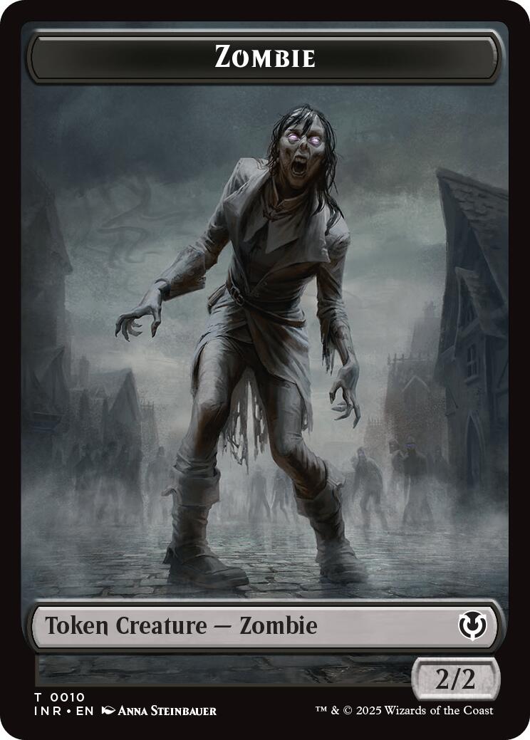Zombie (0010) // Blood Double-Sided Token [Innistrad Remastered Tokens] | Odin's Place