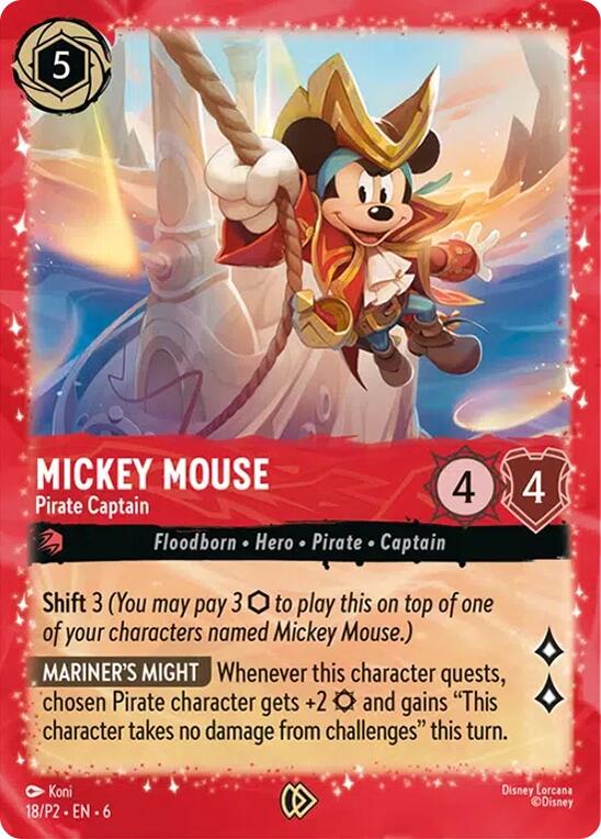 Mickey Mouse - Pirate Captain (18) [Promo Cards] | Odin's Place