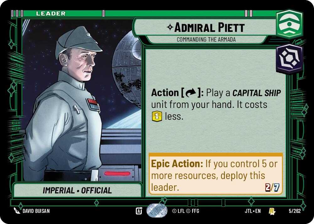 Admiral Piett - Commanding the Armada (005/262) (005/257) [Jump to Lightspeed] | Odin's Place
