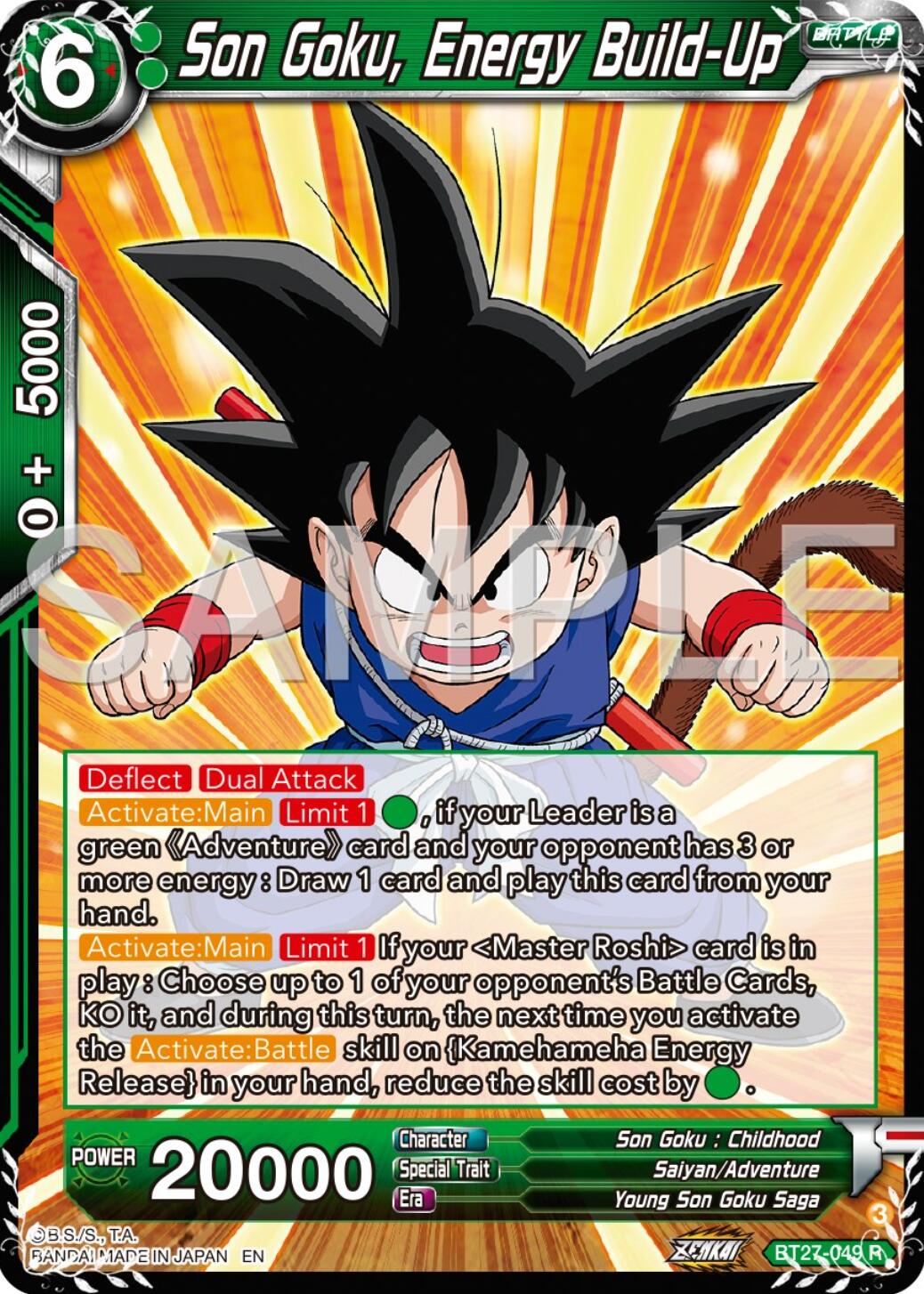 Son goku, Enegry Build-Up (BT27-049) [History of Z] | Odin's Place