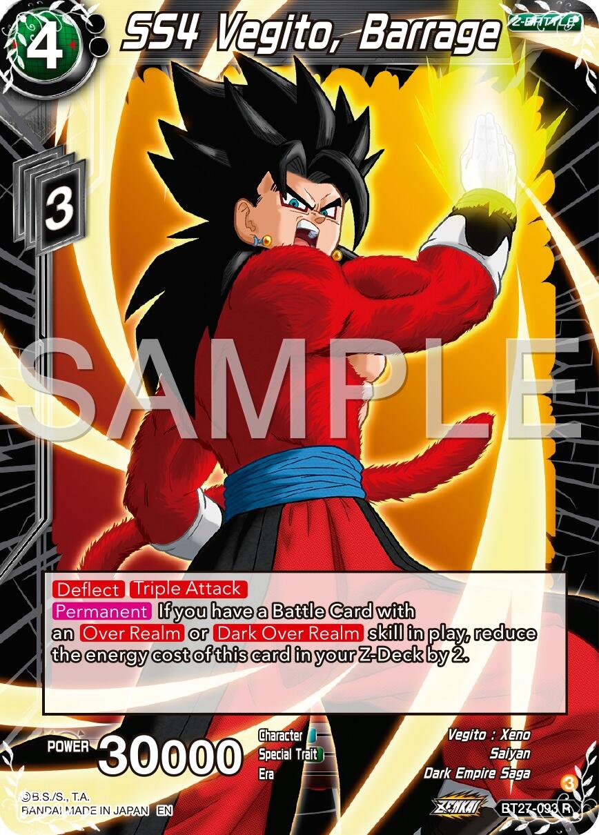 SS4 Vegito, Barrage (BT27-093) [History of Z] | Odin's Place