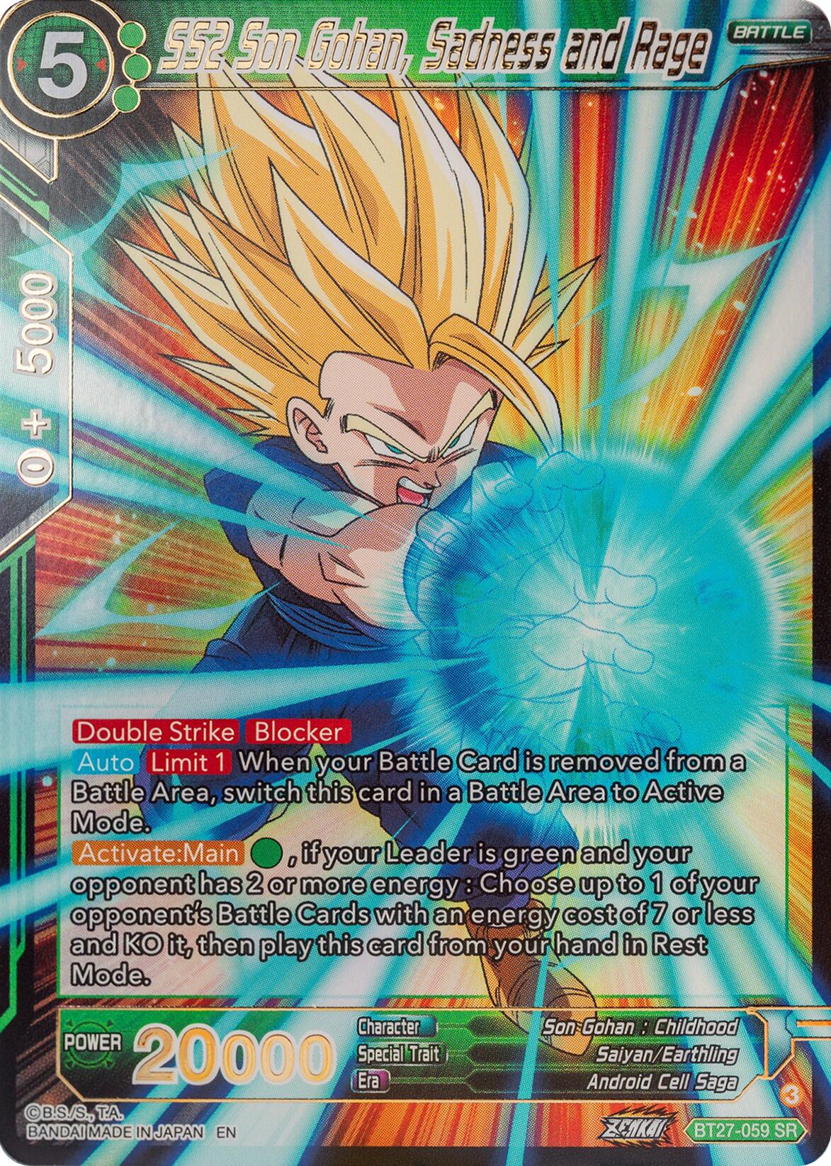 SS2 Son Gohan, Sadness and Rage (BT27-059) [History of Z] | Odin's Place