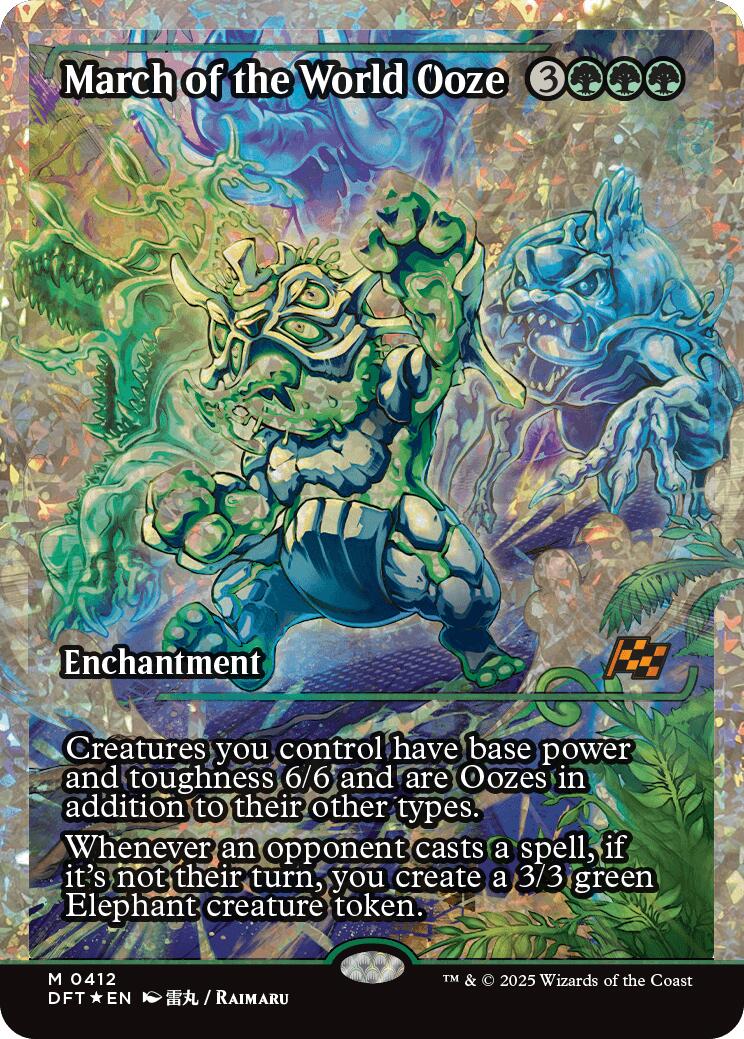 March of the World Ooze (Showcase Fracture Foil) (Japanese) [Aetherdrift] | Odin's Place