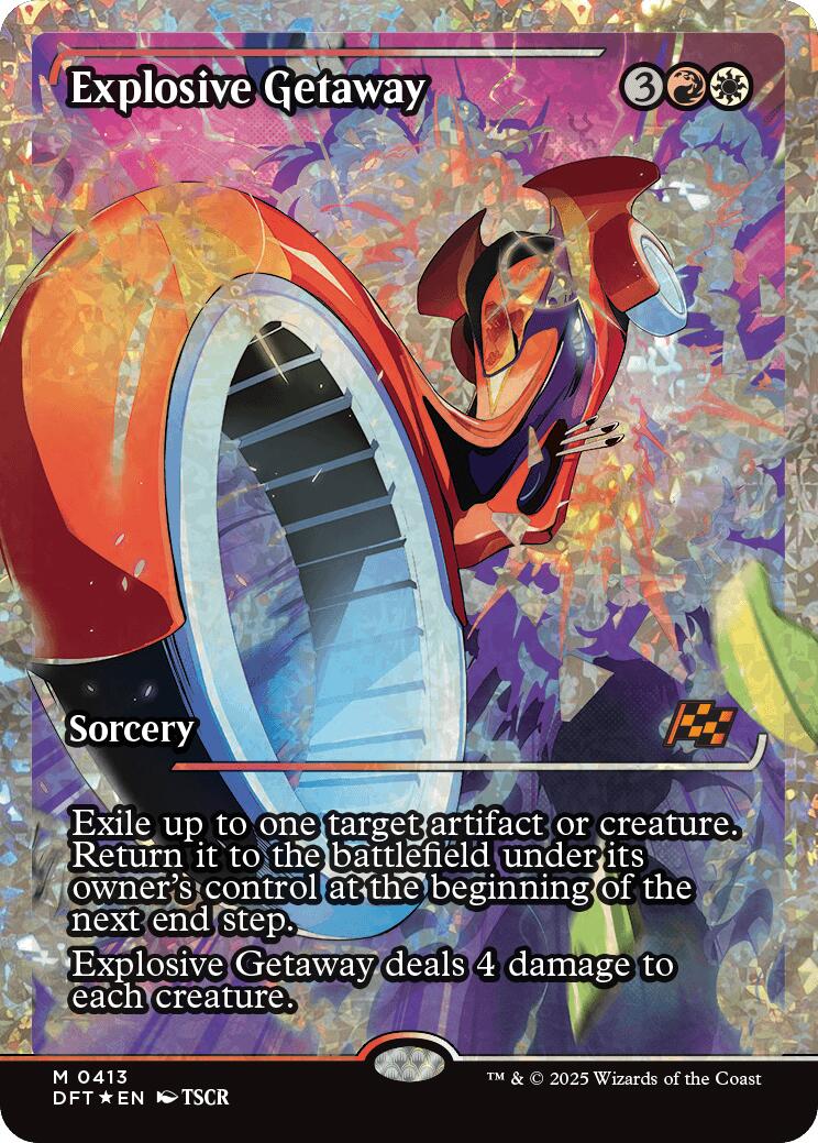 Explosive Getaway (Showcase Fracture Foil) (Japanese) [Aetherdrift] | Odin's Place