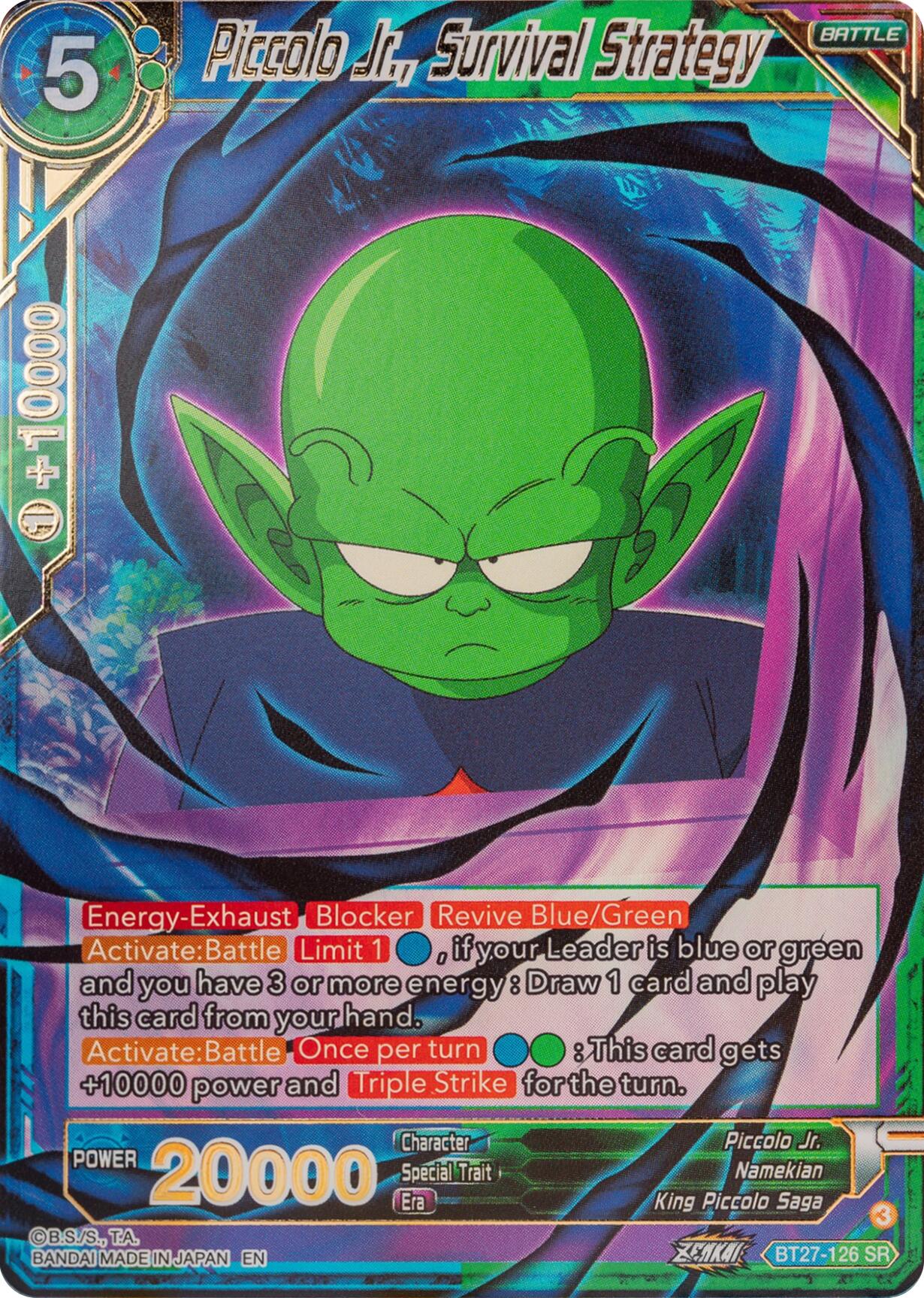 Piccolo Jr., Survival Strategy (BT27-126) [History of Z] | Odin's Place