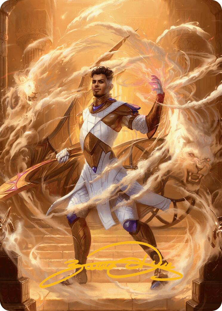 Basri, Tomorrow's Champion Art Card (Gold-Stamped Signature) [Aetherdrift Art Series] | Odin's Place