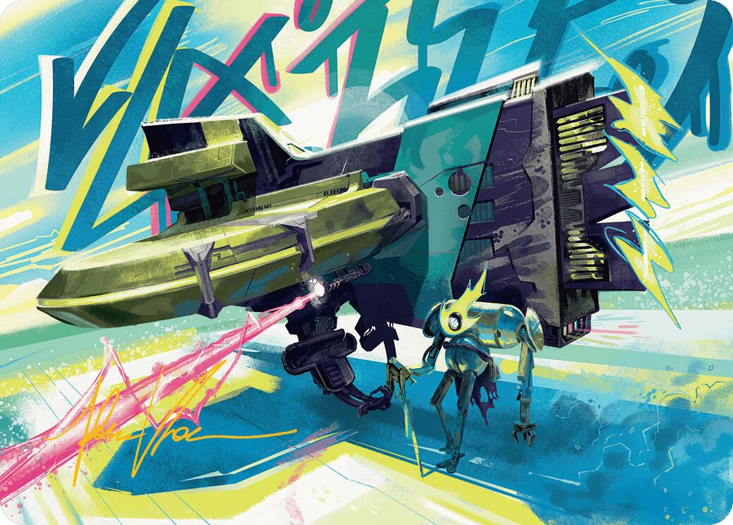 Salvation Engine Art Card (Gold-Stamped Signature) [Aetherdrift Art Series] | Odin's Place