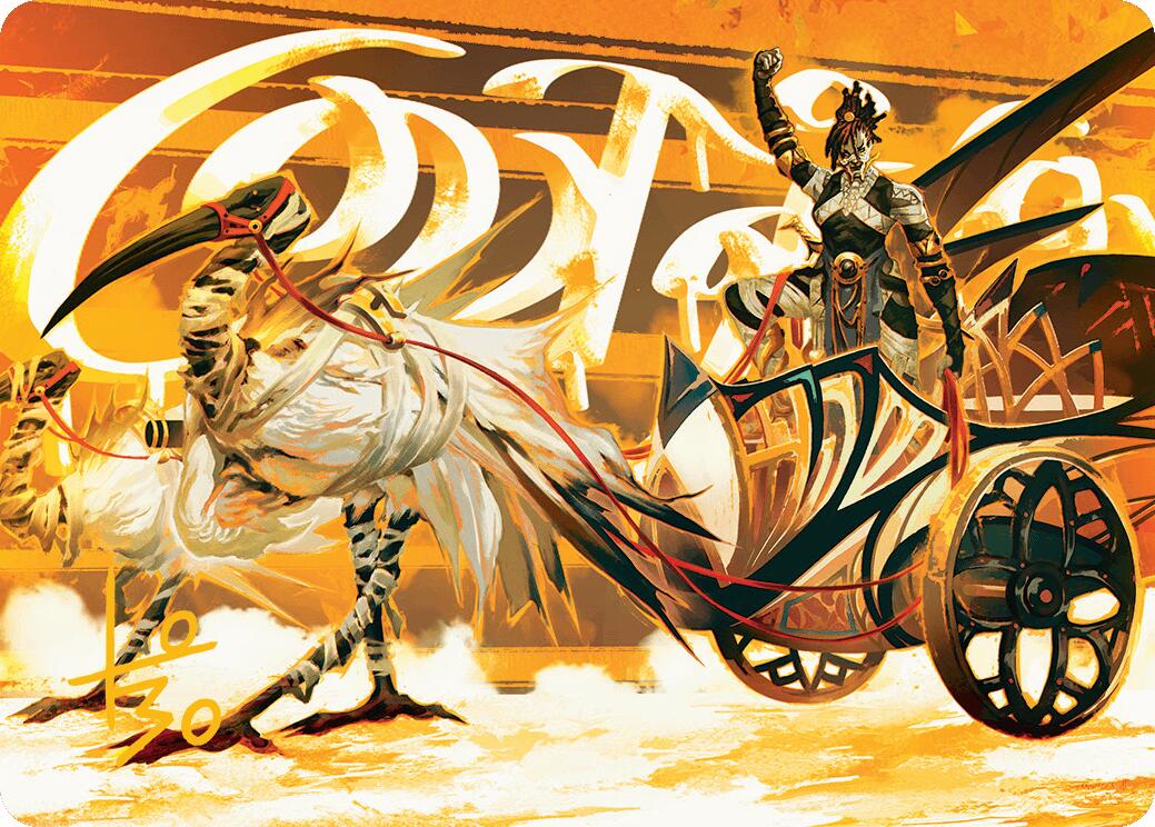 Skyseer's Chariot Art Card (Gold-Stamped Signature) [Aetherdrift Art Series] | Odin's Place