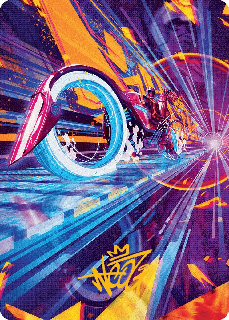 Spotcycle Scouter Art Card (Gold-Stamped Signature) [Aetherdrift Art Series] | Odin's Place