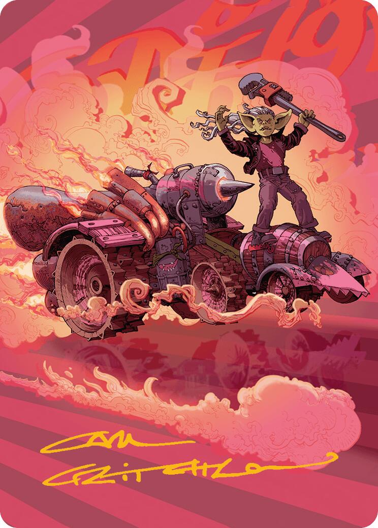 Burner Rocket Art Card (Gold-Stamped Signature) [Aetherdrift Art Series] | Odin's Place