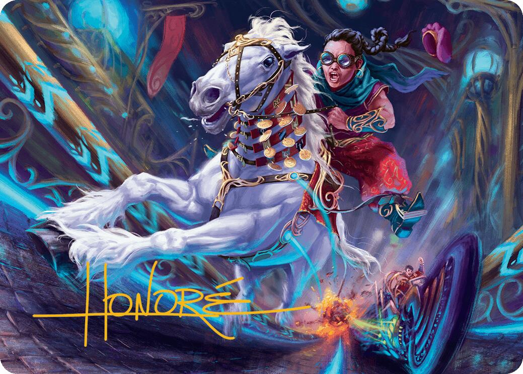Gilded Ghoda Art Card (Gold-Stamped Signature) [Aetherdrift Art Series] | Odin's Place