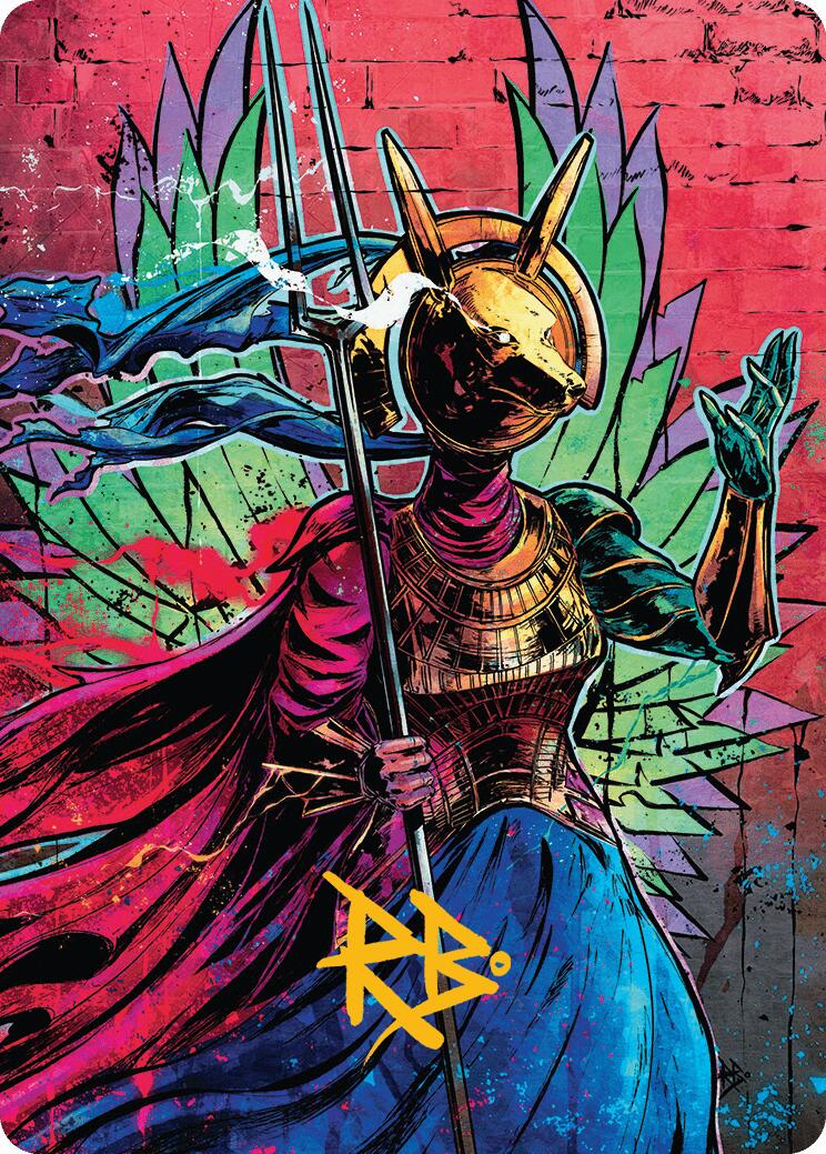 Hazoret, Godseeker Art Card (Gold-Stamped Signature) [Aetherdrift Art Series] | Odin's Place