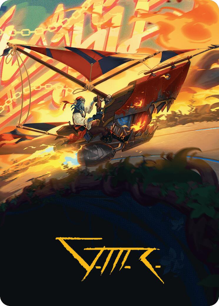 Boosted Sloop Art Card (Gold-Stamped Signature) [Aetherdrift Art Series] | Odin's Place