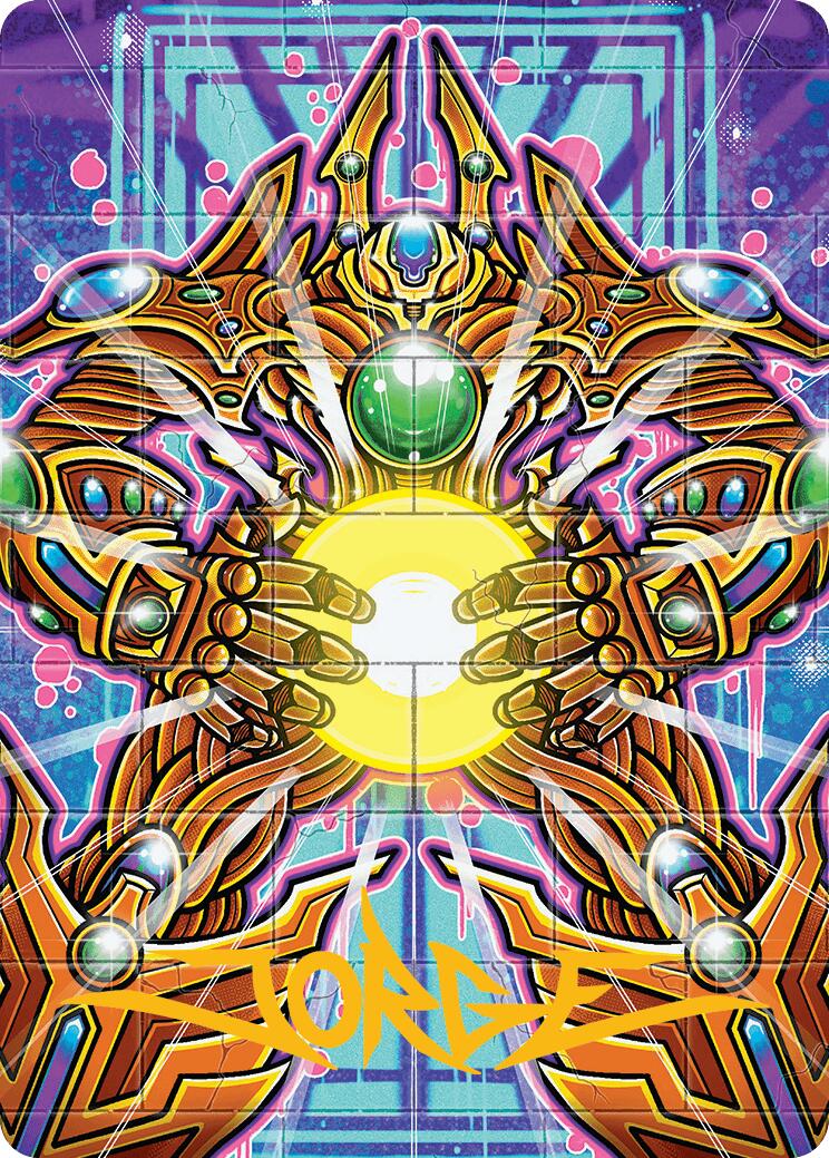 Brightglass Gearhulk Art Card (Gold-Stamped Signature) [Aetherdrift Art Series] | Odin's Place