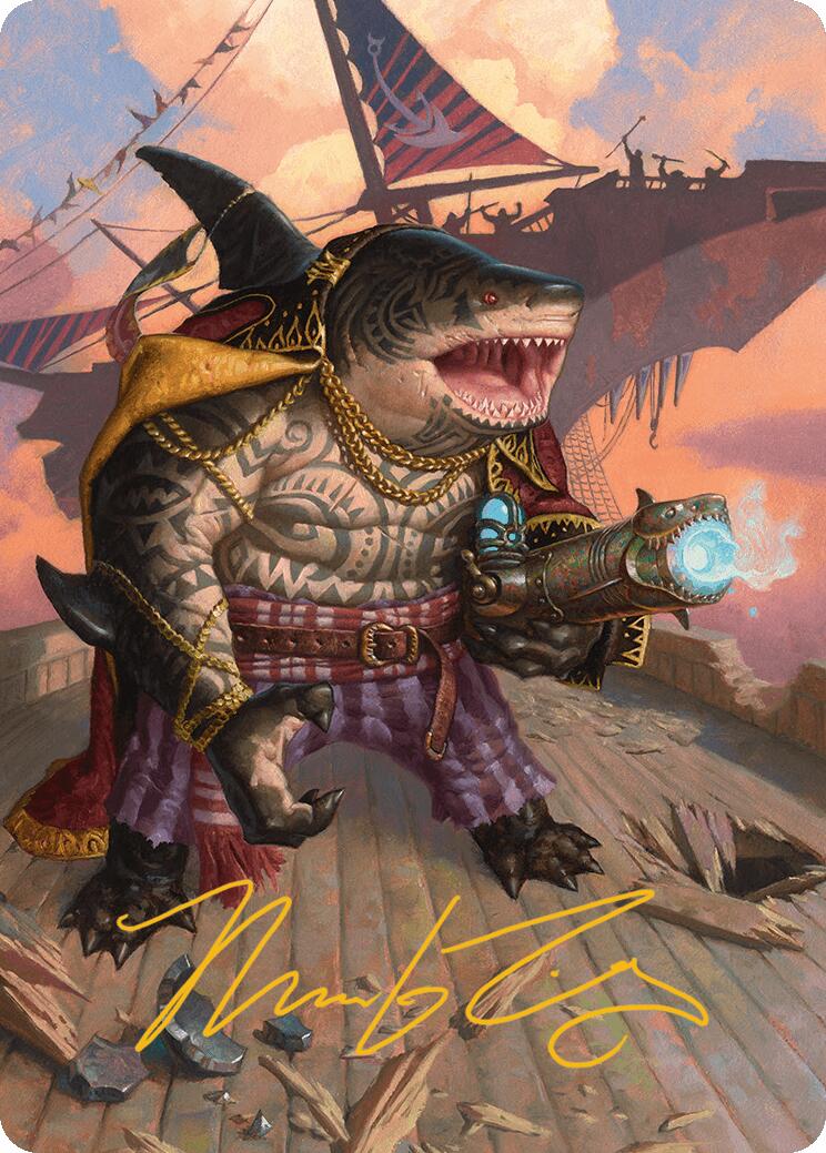Captain Howler, Sea Scourge Art Card (4/54) (Gold-Stamped Signature) [Aetherdrift Art Series] | Odin's Place