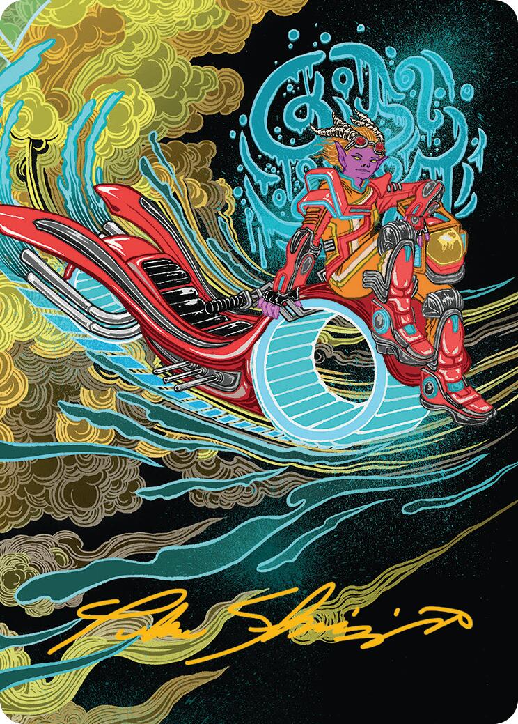 Cloudspire Skycycle Art Card (Gold-Stamped Signature) [Aetherdrift Art Series] | Odin's Place