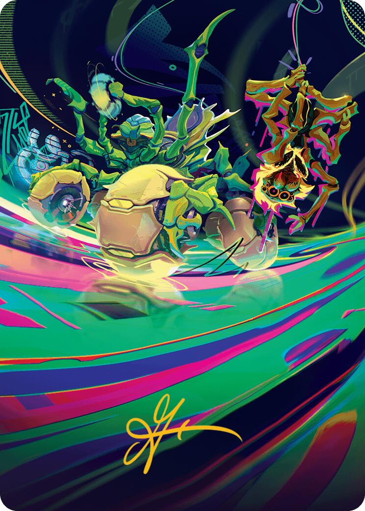 Thundering Broodwagon Art Card (Gold-Stamped Signature) [Aetherdrift Art Series] | Odin's Place