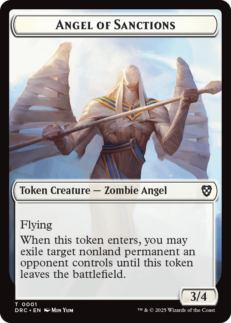 Angel of Sanctions // Vizier of Many Faces Double-Sided Token [Aetherdrift Commander] | Odin's Place