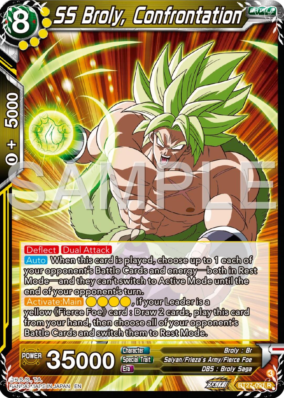 SS Broly, Confrontation (BT27-091) [History of Z] | Odin's Place