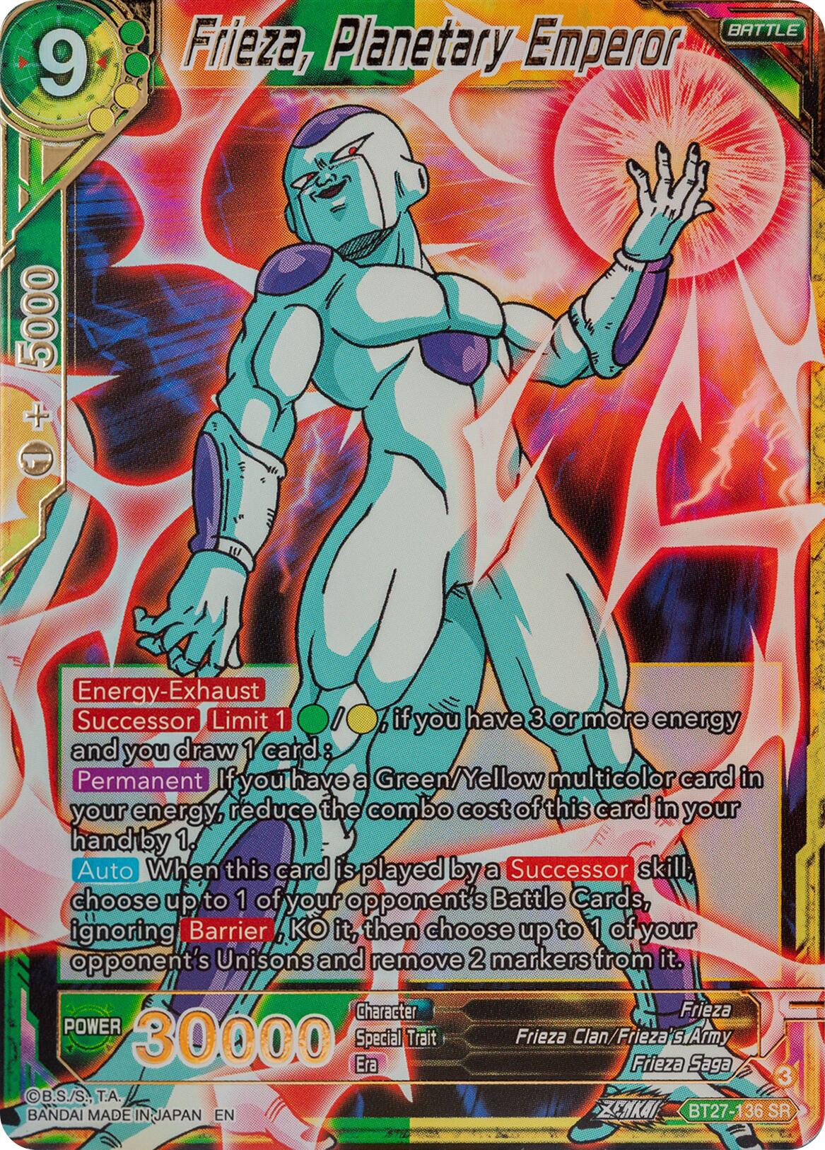 Frieza, Planetary Emperor (BT27-136) [History of Z] | Odin's Place