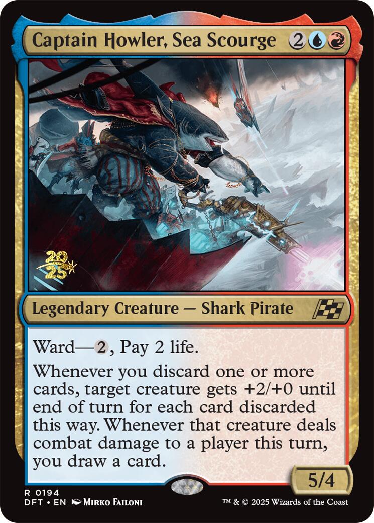 Captain Howler, Sea Scourge [Aetherdrift Prerelease Promos] | Odin's Place
