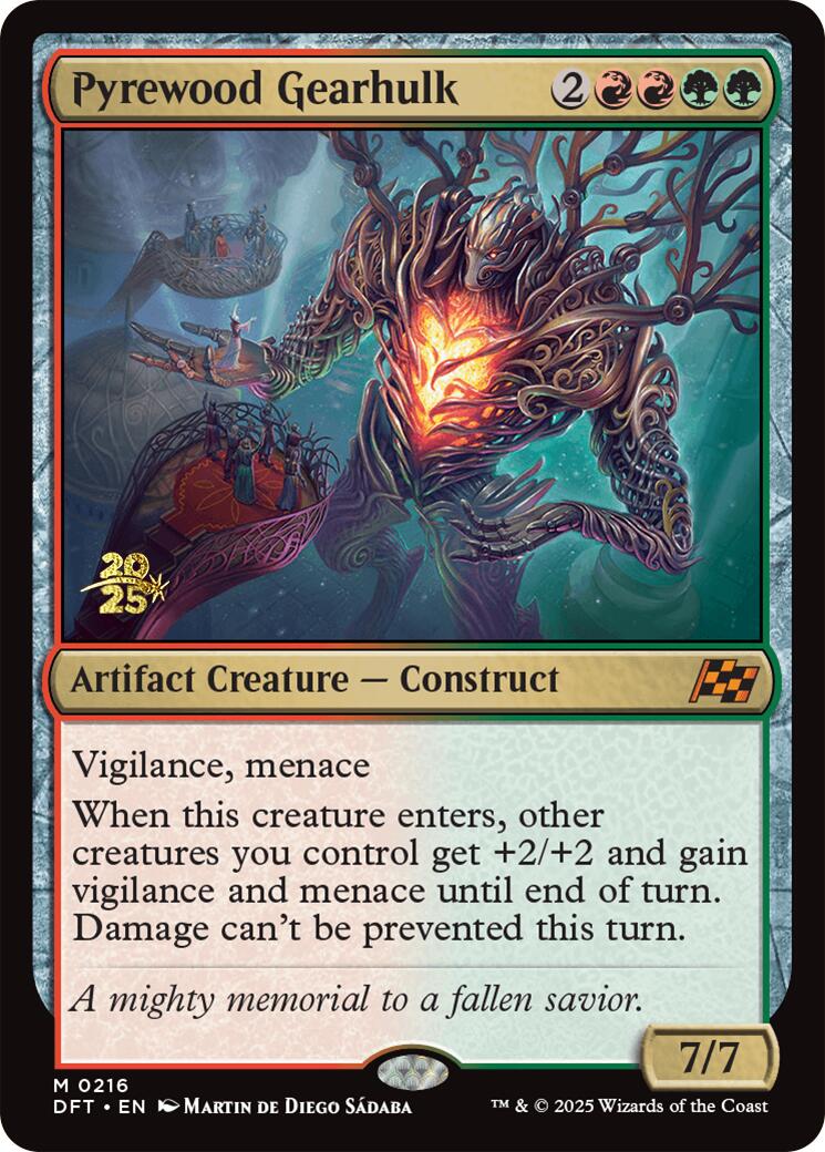 Pyrewood Gearhulk [Aetherdrift Prerelease Promos] | Odin's Place