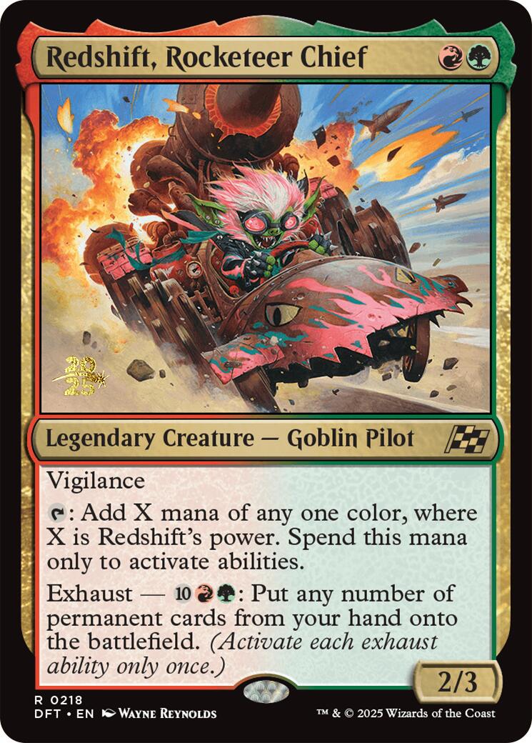 Redshift, Rocketeer Chief [Aetherdrift Prerelease Promos] | Odin's Place