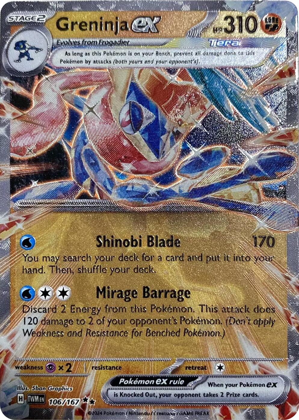 Greninja ex (106/167) (GameStop Metal Card) [Miscellaneous Cards] | Odin's Place