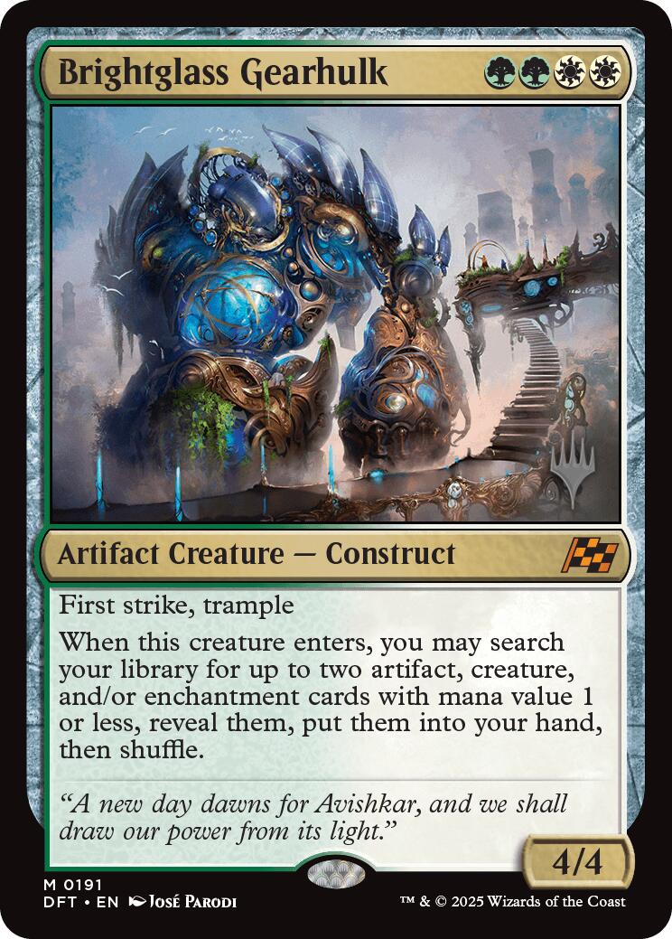 Brightglass Gearhulk (Promo Pack) [Aetherdrift Promos] | Odin's Place