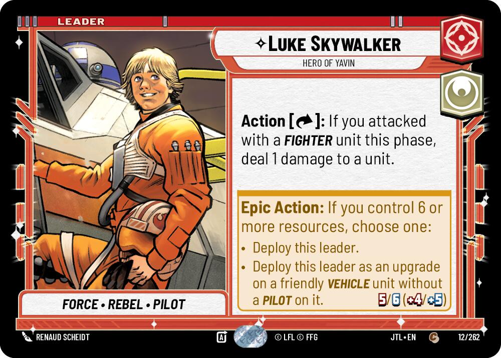 Luke Skywalker - Hero of Yavin (012/262) (012/257) [Jump to Lightspeed] | Odin's Place