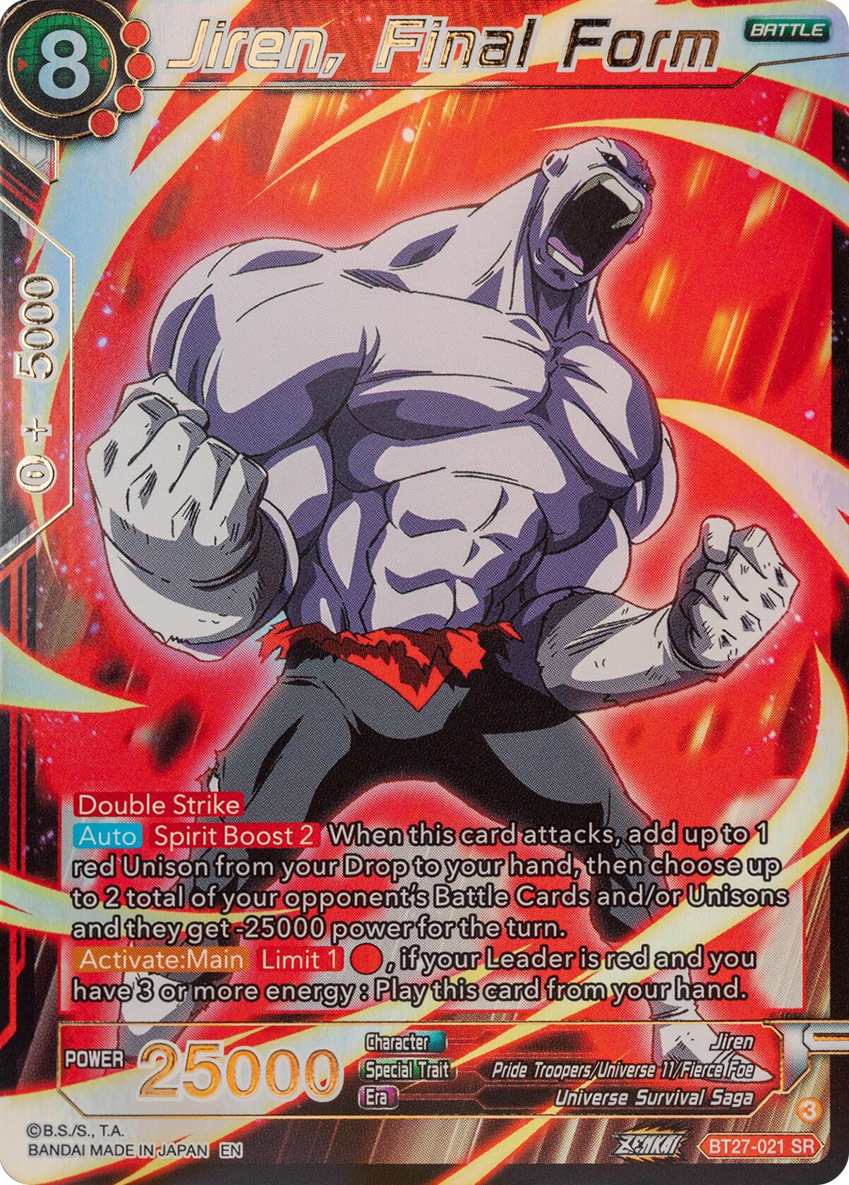 Jiren, Final Form (BT27-021) [History of Z] | Odin's Place