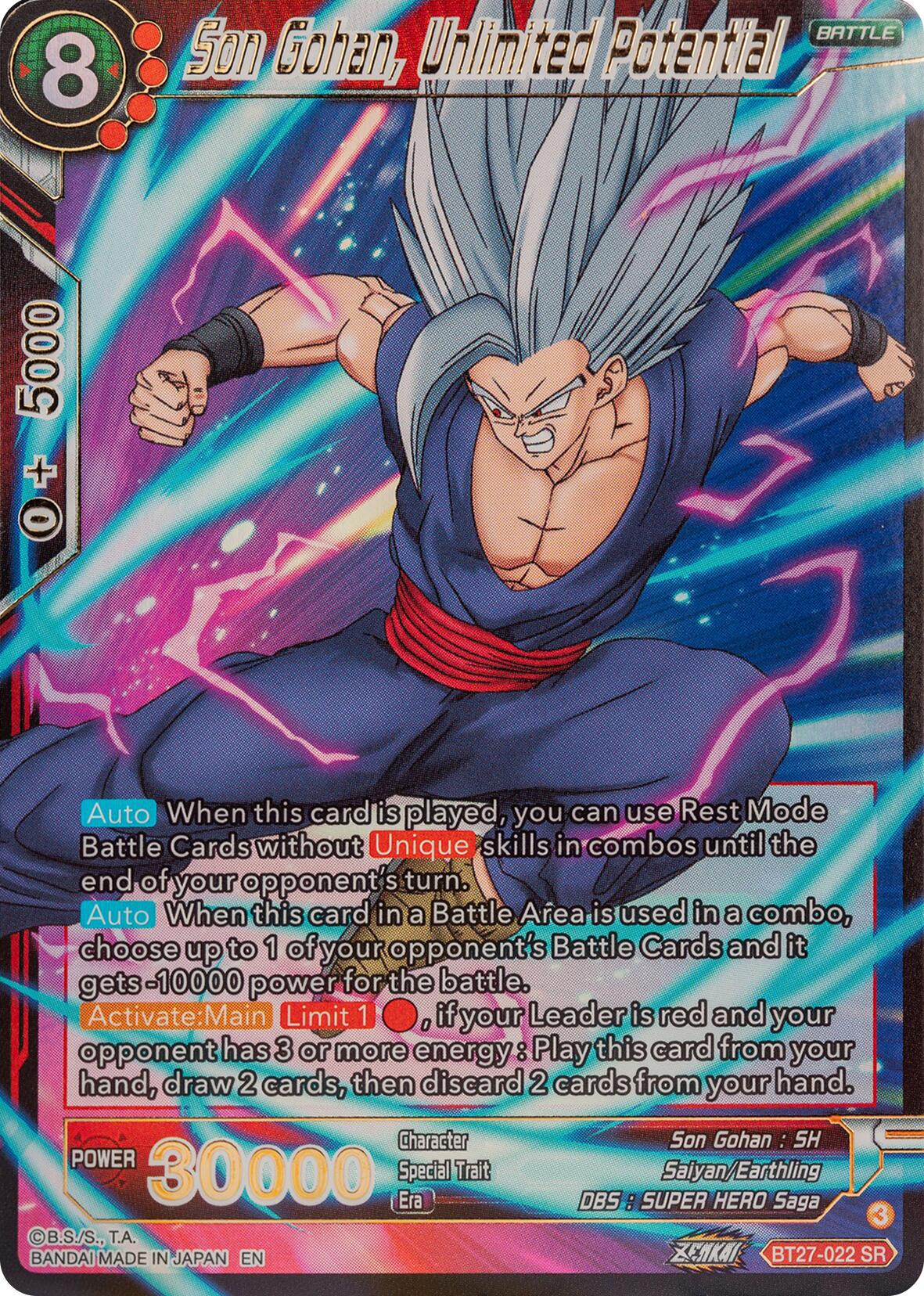Son Gohan, Unlimited Potential (BT27-022) [History of Z] | Odin's Place