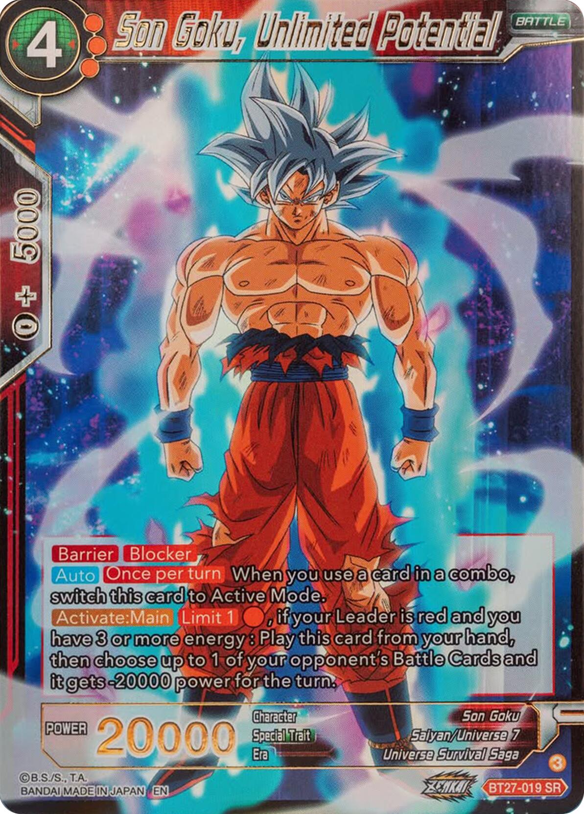 Son Goku, Unlimited Potential (BT27-019) [History of Z] | Odin's Place