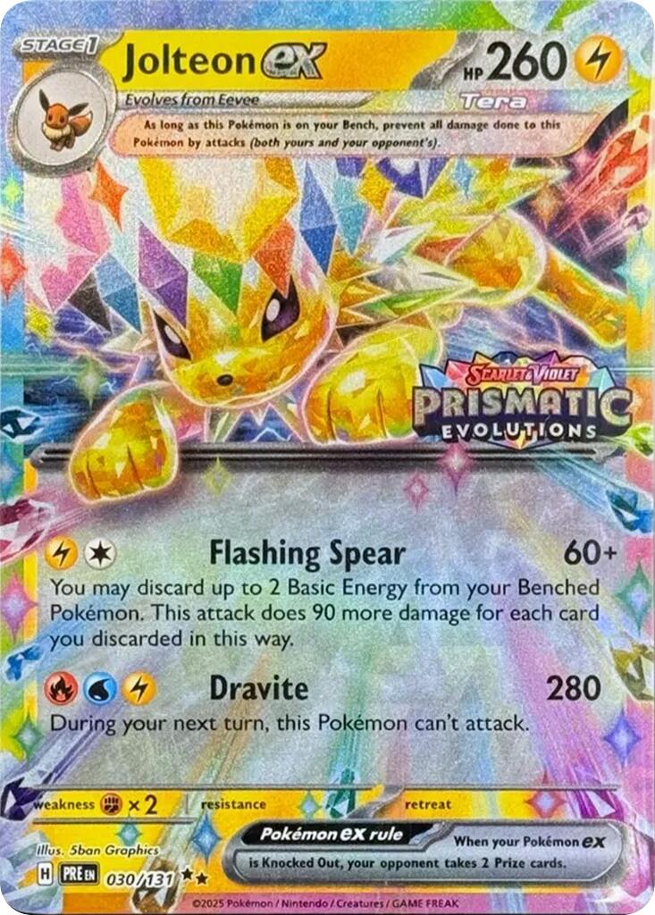 Jolteon ex (030/131) (Prismatic Evolutions Stamp) [Scarlet & Violet: Prismatic Evolutions] | Odin's Place