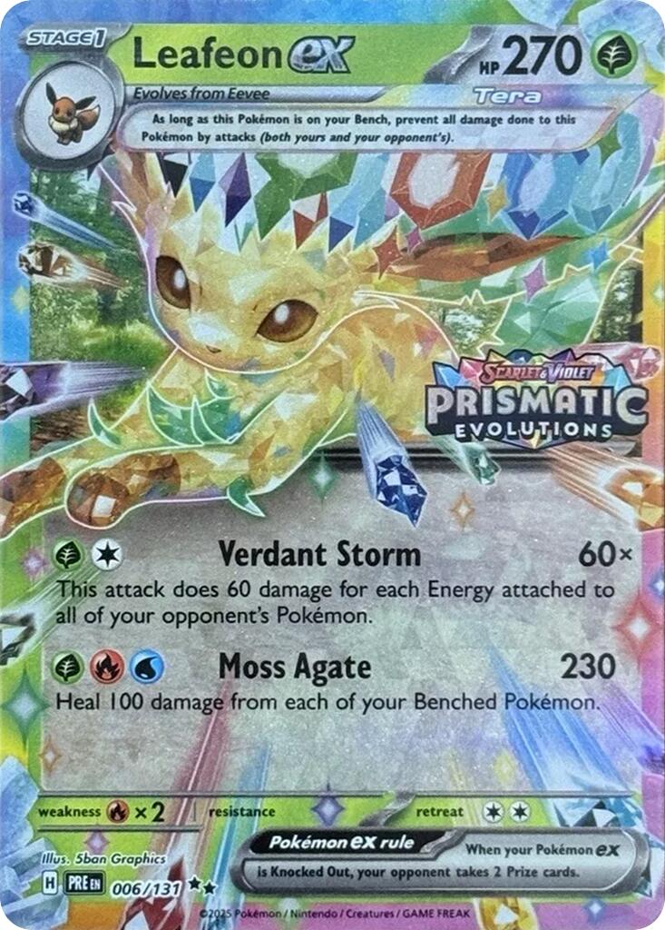 Leafeon ex (006/131) (Prismatic Evolutions Stamp) [Scarlet & Violet: Prismatic Evolutions] | Odin's Place