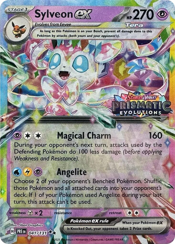 Sylveon ex (041/131) (Prismatic Evolutions Stamp) [Scarlet & Violet: Prismatic Evolutions] | Odin's Place